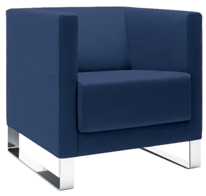 VELA - 1V, křeslo, látka VX EV 10 - látka tmavě modrá